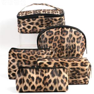 5 Pcs Leopard Design High quality Waterproof PU leather ladies hand bag set-HV