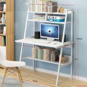 Strong Computer Desk With 3 Shelfs White GM549-3-w-HV