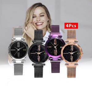 Stylish Magnetic Watch (4 PCS)-HV