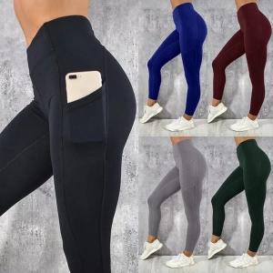 2021 High Quality Womens High Waist Leggings With Pocket-HV