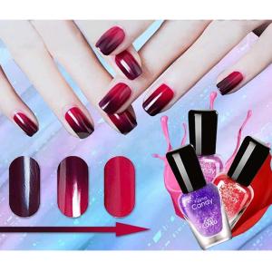 Net Red Oily Gradient Nail Polish-HV