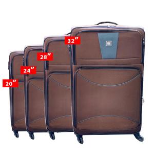 QTS Travelling Trolley 4pcs, Brown-HV