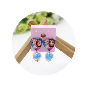 Childrens Cartoon Pierced Earrings Blue -HV