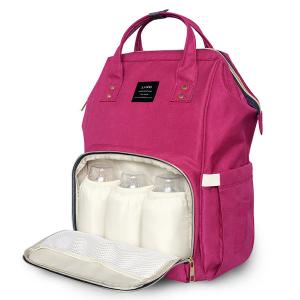 Diaper Bag Backpack and Multifunction Travel Backpack, Water Resistance and Large Capacity, Pink-HV