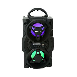 Krypton KNMS6049 Rechargeable Portable Bluetooth Speaker, Black-HV