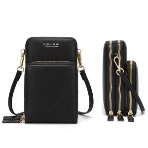 Forever Young Multifunctional Crossbody and Shoulder Bag For Women, Black-HV