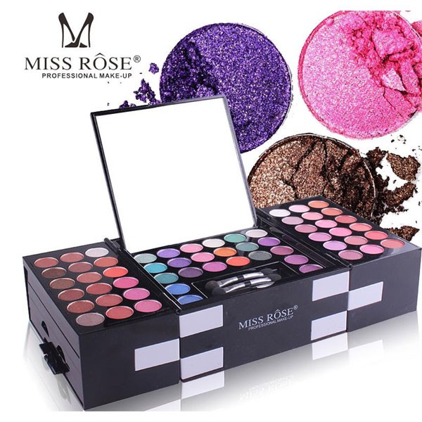 Miss Rose Pro Makeup Kit 142 Color with 4 Pcs Hair Styling Tools