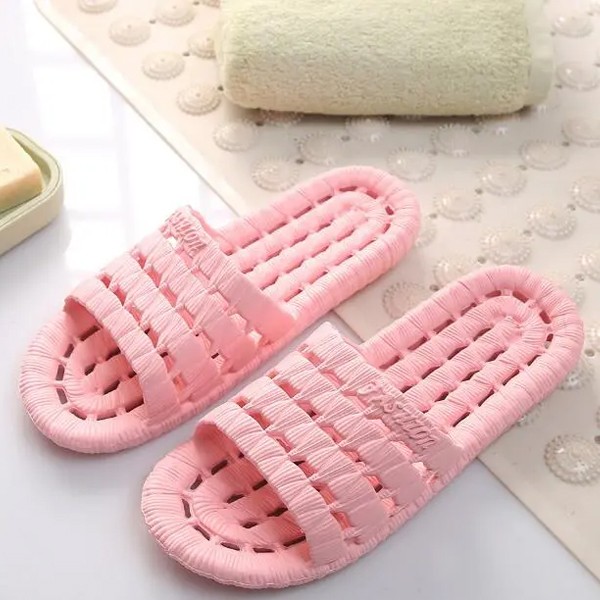 Mens And Womens Soft Bottom Non-Slip Slippers Pink