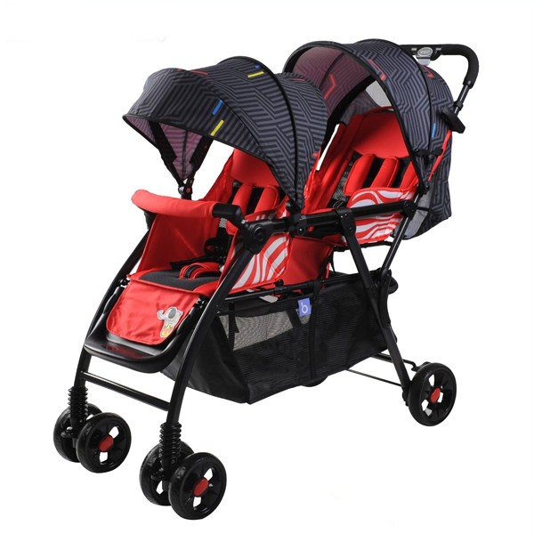 Baobaohao Back To Front Twins Strollers Red GM111-r