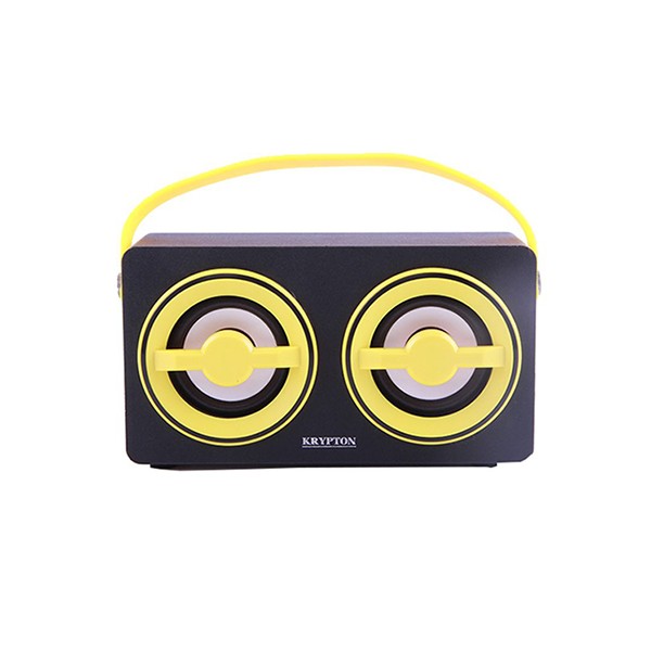Krypton KNMS5069 Rechargeable Portable Bluetooth Speaker, Yellow