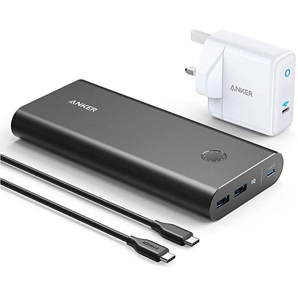 Anker B1376V11 PowerCore+ 26800mAh PD 45W with 60W PD Charger for USB C Laptops MacBook Air/Pro/Dell XPS/iPad Pro and More