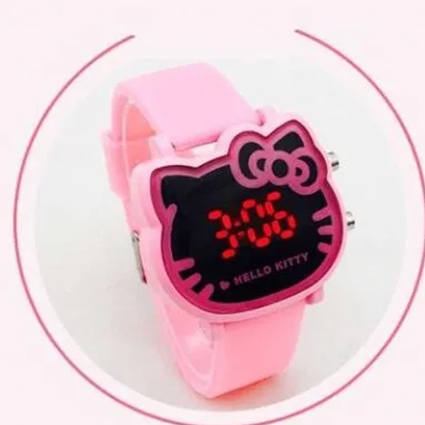 Hello Kitty LED Digital Watch Pink