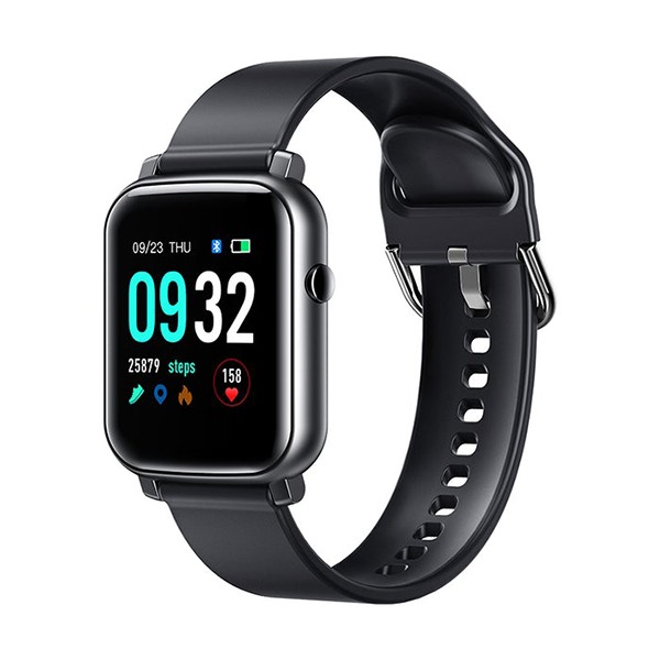 Joyroom JR-FT1 Smart Watch Gray With 20mm Silicone Black Strap