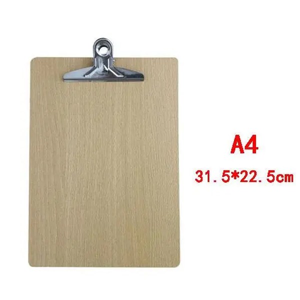 Wooden Pad Writing Board Butterfly Clip