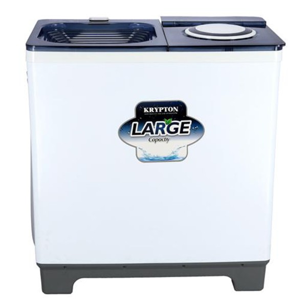 Krypton KNSWM6186 9.8 Kg Semi-Automatic Washing Machine, White