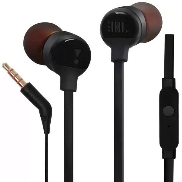 JBL Tune T110 In the Ear Wired Headset, Black