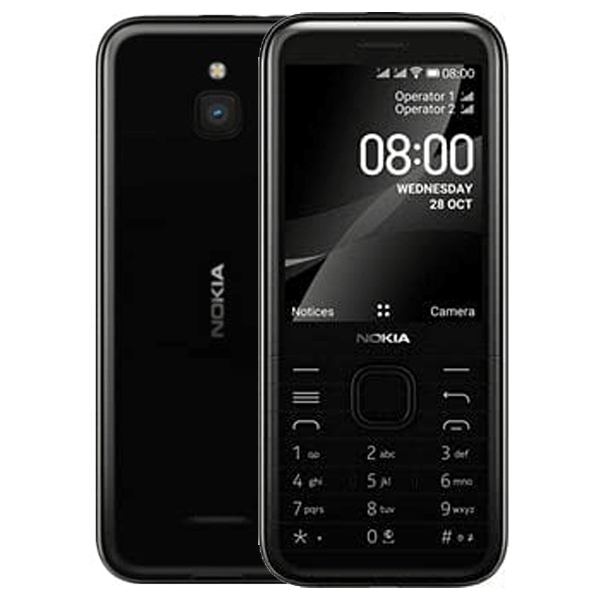Nokia 8000 4G Ta-1311 Dual Sim Gcc Black