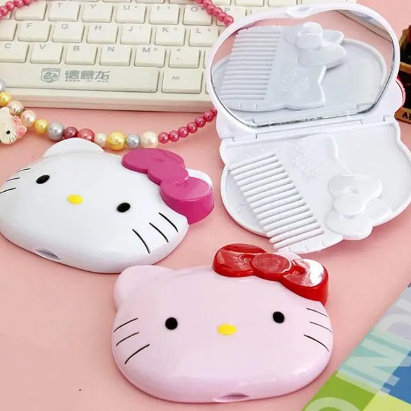 Hello Kitty Two-Piece Portable Folding Makeup Mirror