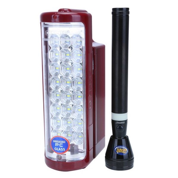 Geepas GEFL51029 Rechargeable Led Lantern With Led Torchlight
