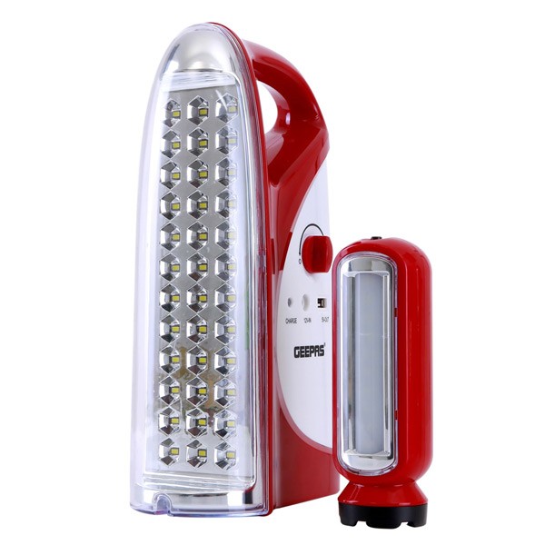 Geepas GEFL4664 Rechargeable Led Lantern With Torch 1600mah