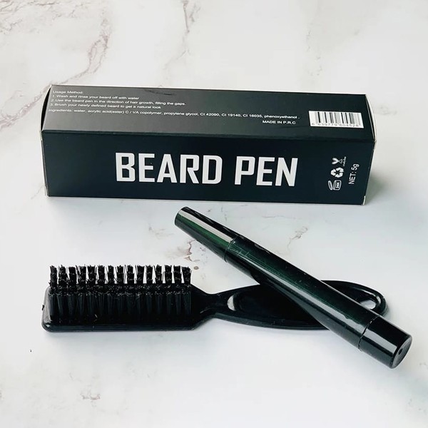 Go LIFE High Quality 2 In 1 Waterproof Beard Styling Pen With Brush