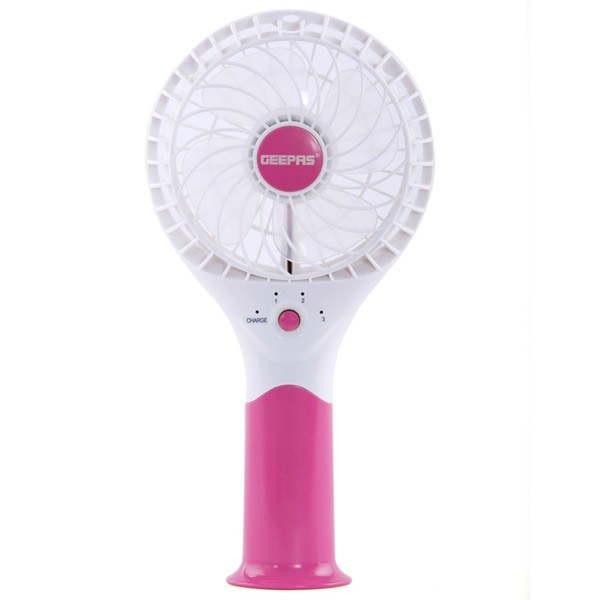 Geepas GF9617 Rechargeable Mini Fan With 3 Speed Options