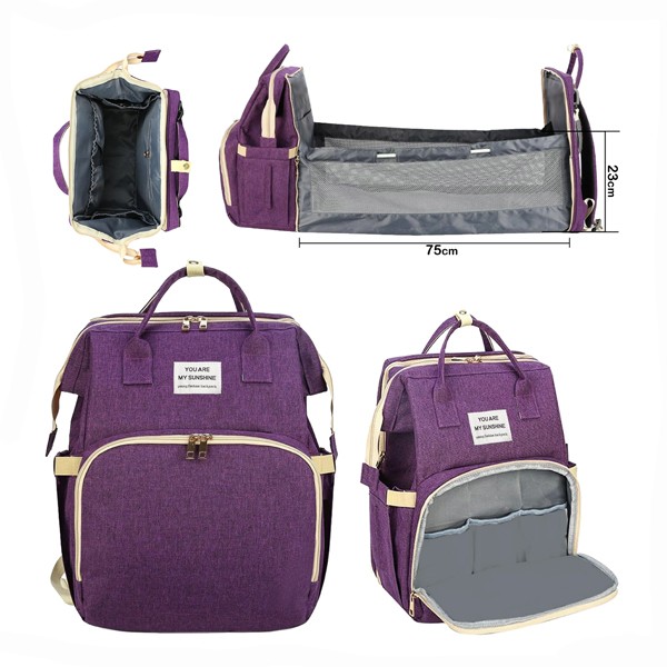 2 In 1 Diaper Bag Purple GM276-3-pur