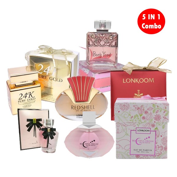 5 IN 1 Lonkoom Perfume For Women Combo