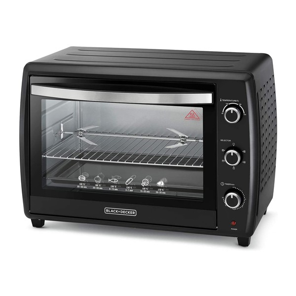 Black+Decker 70l Toaster Oven With Double Glass And Rotisserie TRO70RDG-B5