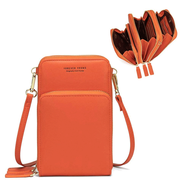 Forever Young Multifunctional Crossbody and Shoulder Bag For Women, Orange