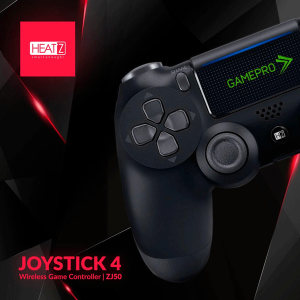 Heatz ZJ50 Joystick4 Gamepro Wireless Game Controller, Black