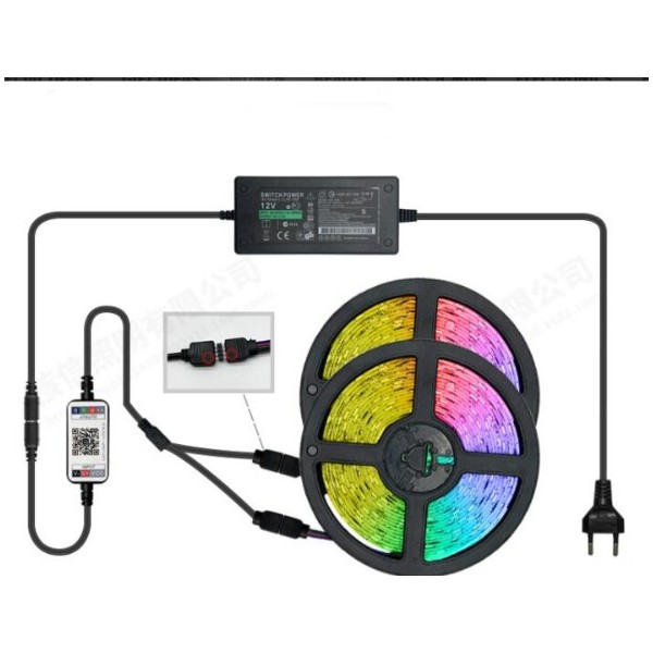 Trending RGB LED Strip Lights With Bluetooth App And IP 65 Epoxy Waterproof 15m
