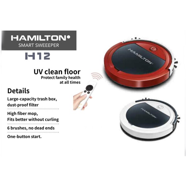 Hamilton H12 Automatic Smart Sweeper Robot With Remote Control