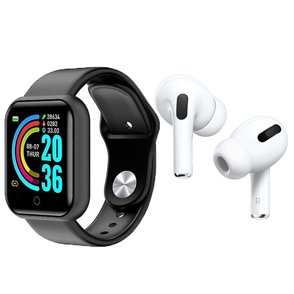 Hezo Italy D20 Smart Watch And Airpods Pro Combo