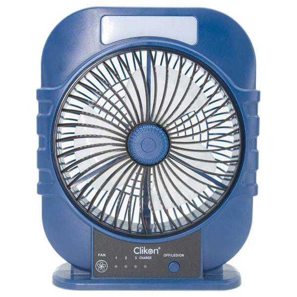 Clikon CK2361 8-Inch 1500mAh Rechargeable Fan With LED