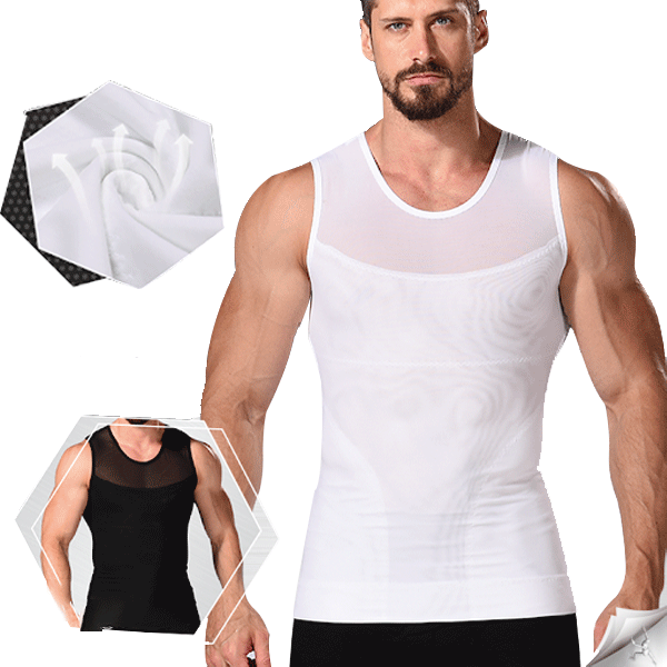 Shop Generic Flat Stomach Shaping Men Slimming Body Shaper Waist Trainer  Vest Tummy Posture Shirt Back Correction Abdomen Tank Top Shaperwear Online