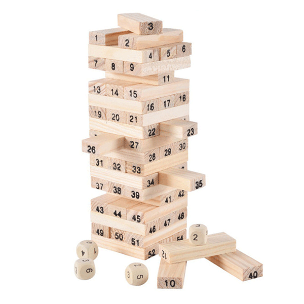 Wooden Building Blocks Jenga Stacking Game Swiss Toy