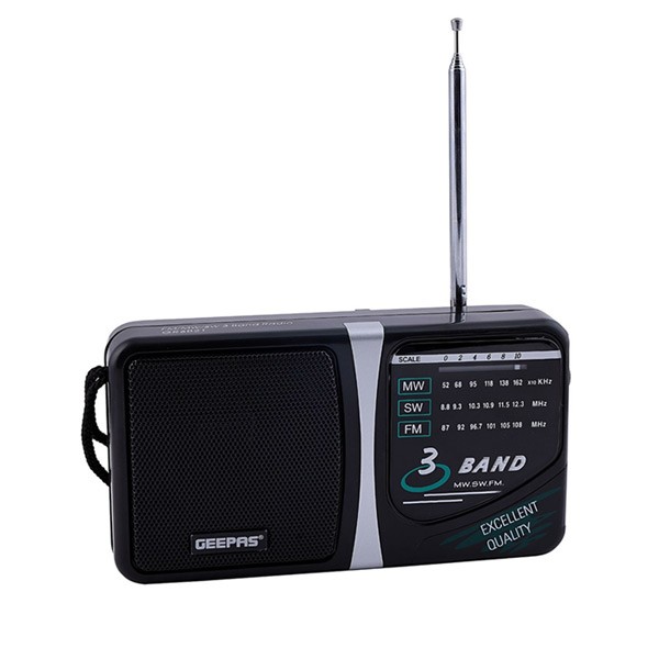 Geepas GR6821 3 Band Radio  Am/Sw/Tv/Fm Portable Radio