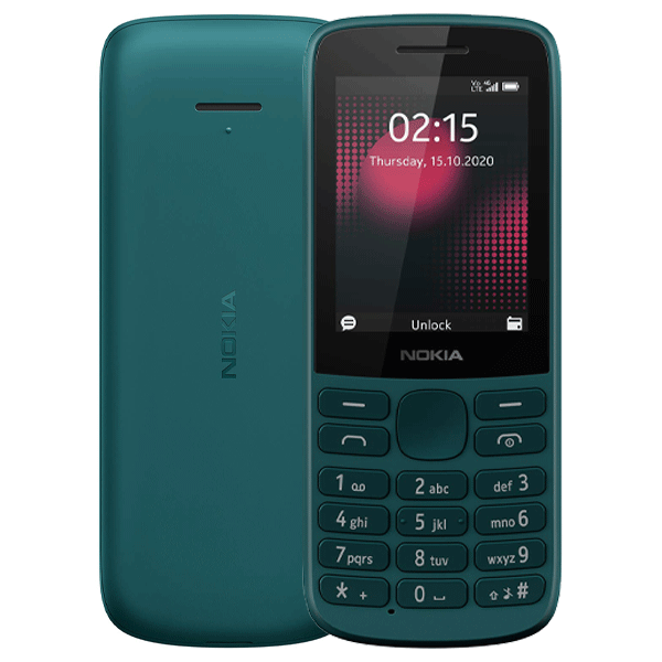 Nokia 215 4G Ta-1284 Dual Sim Gcc Cyan 