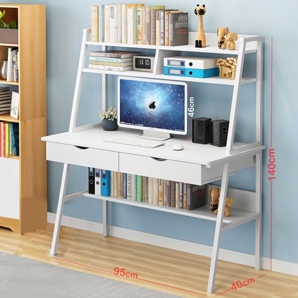 Strong Laptop Desk with 4 Shelfs White GM549-7-w