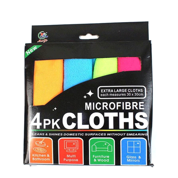Royalford RF7570 Hand Towel Set 4-Piece 30x30centimeter Assorted Color