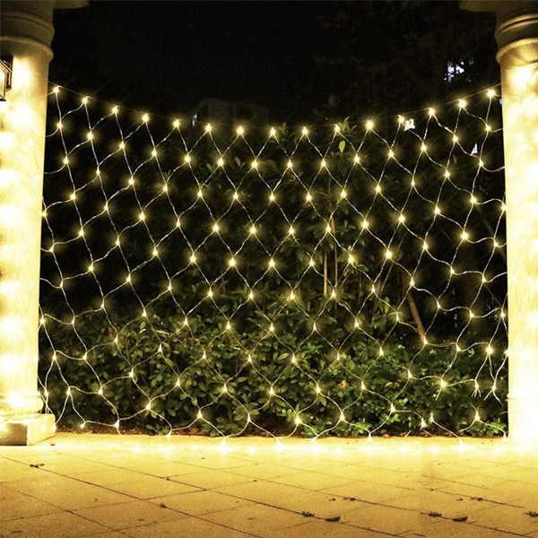 2021 Top Selling Fishnet LED decorative lights warm white with 8 modes 3.2 meters