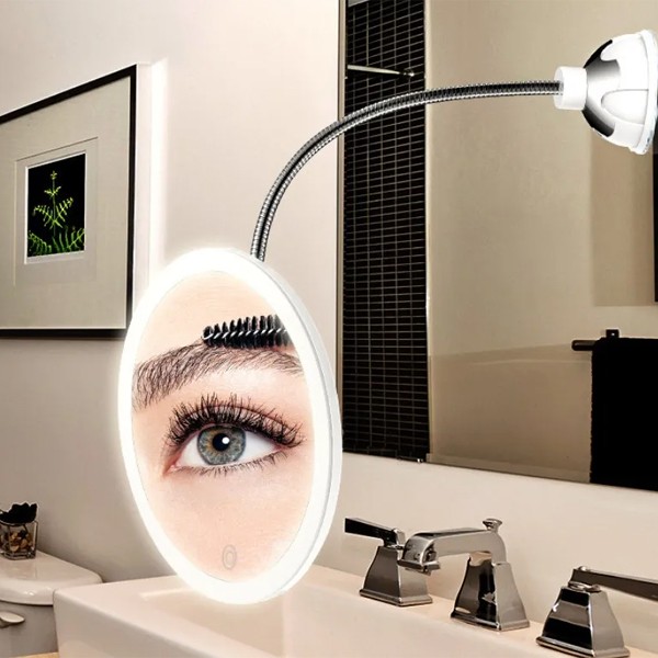 LED 10X Magnifying Makeup Mirror With Lights