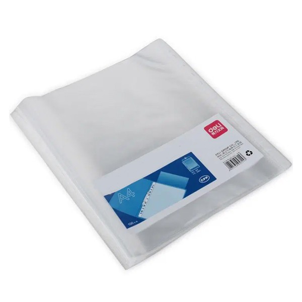 Document Bags Transparent A4 Pack Of 100 Pcs,12 Holes