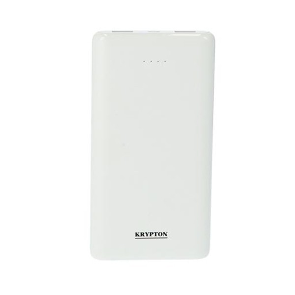 Krypton KNPB5361 10000mAh Dual USB Power Bank, White