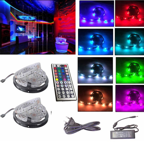 RGB Colourful LED Strip With Remote Control, 5m