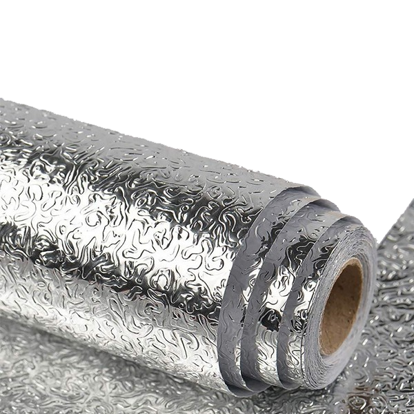 3 M Self Adhesive Kitchen Use Waterproof And Oil Proof Aluminium Foil Wrapping Paper Silver