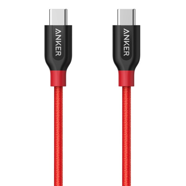 Anker A8187H91 PowerLine+ USB-C to USB-C 2.0(3ft) Red