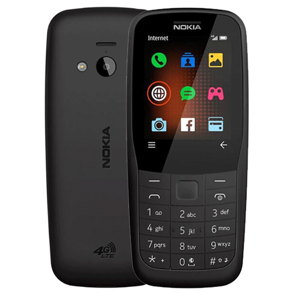 Nokia 220 4G Ta-1155 Dual Sim Gcc Black