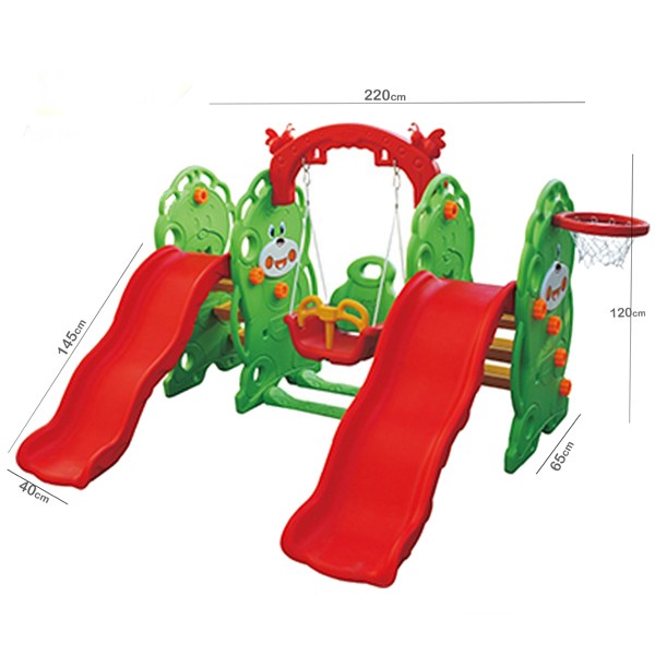 5in1 Baby Double Slide Play Ground Green GM358-3-g